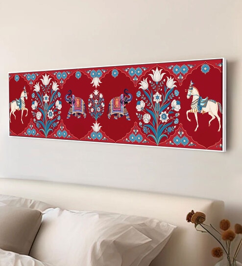 (1Pc) Multicolor Canvas Framed Animal Wall Art