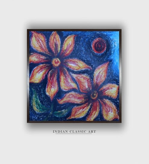 Indian Folk Art Canvas Framed Wall Painting