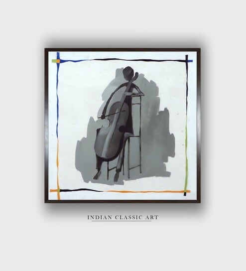 Indian Folk Art Canvas Framed Wall Painting