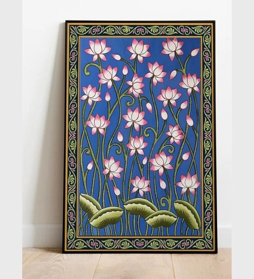 Vintage Flower Canvas Framed Wall Painting