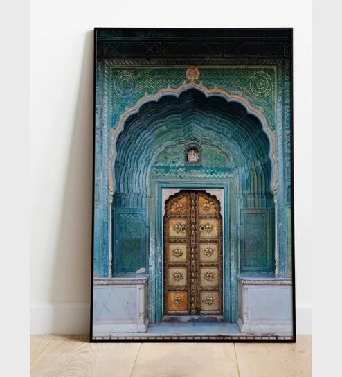 Jaipur Travel Poster Canvas Framed Wall Painting