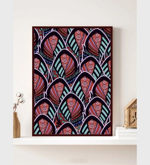 Indian Peacock Floral Painting