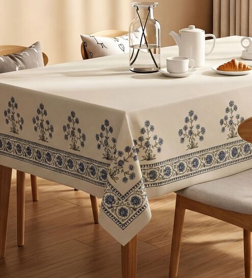 Indigo Day Floral Sicilia Table Cover ( 4 Seater  )