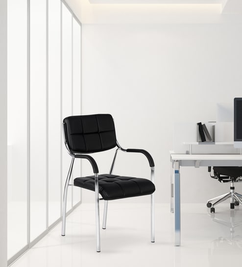 Indus Leatherette  Ergonomic Chair in Black Colour