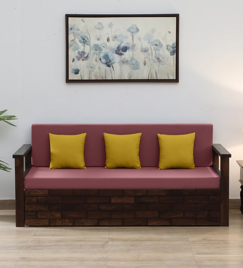 Wooden sofa store set pepperfry