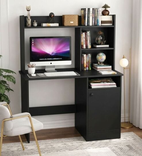 Indus Study Desk In Black Finish