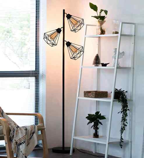 Industrial Tree Black Floor Lamps