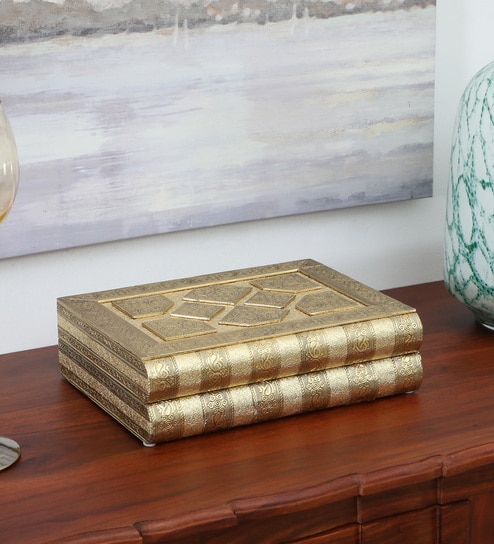 Inlay Gold Wood Decorative Box