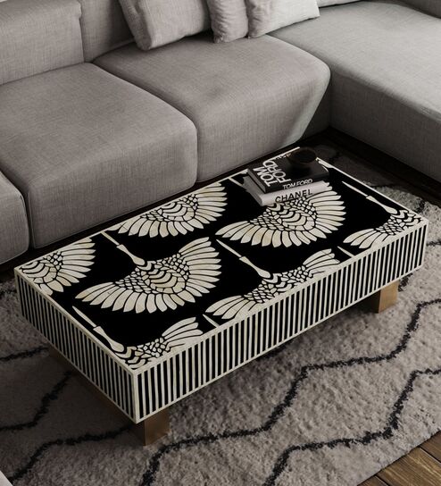 Phoenix Luxom Inlay Coffee Table in Black Finish