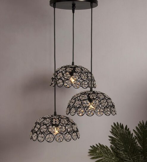 Inspire Black Metal Cluster Hanging Light