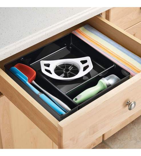 Buy Plastic 3 Compartments Drawer Organiser By Interdesign Online