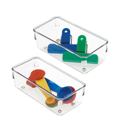 Buy Interdesign Linus Drawer Organizer Clear 3 4 X 6 4 X 2 Inch