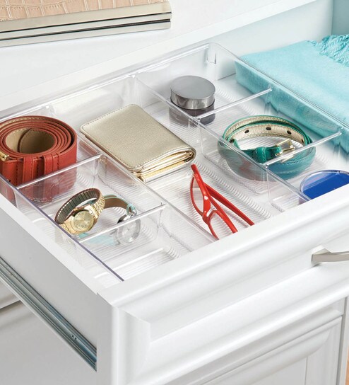 Buy Plastic 7 Compartments Drawer Organiser By Interdesign Online