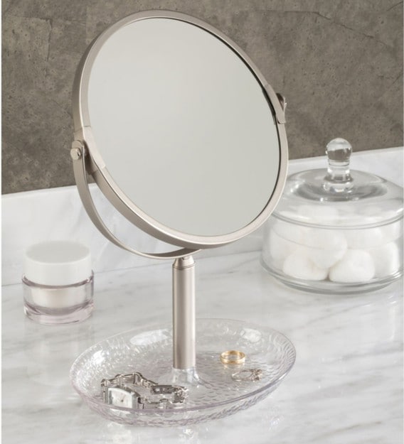 Buy Interdesign Rain Free Standing Vanity Makeup Mirror Online Bathroom Mirrors Bath Discontinued Pepperfry Product