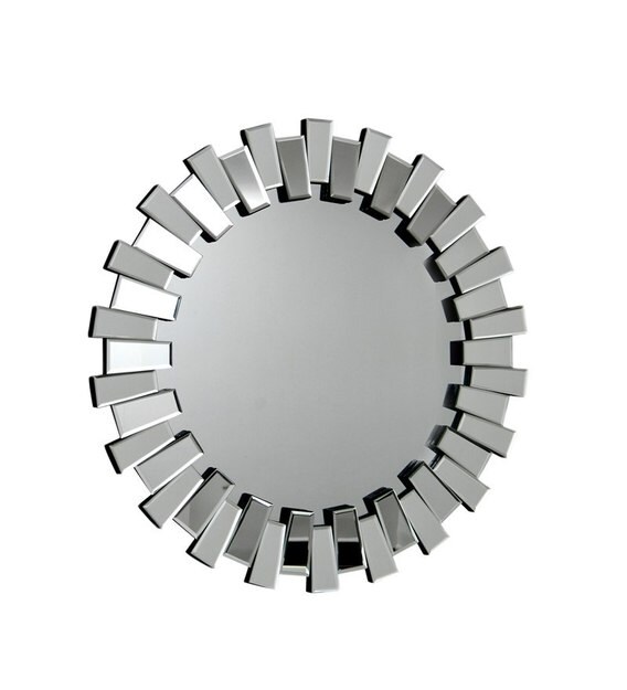 Glass Round Wall Mirror in Silver colour
