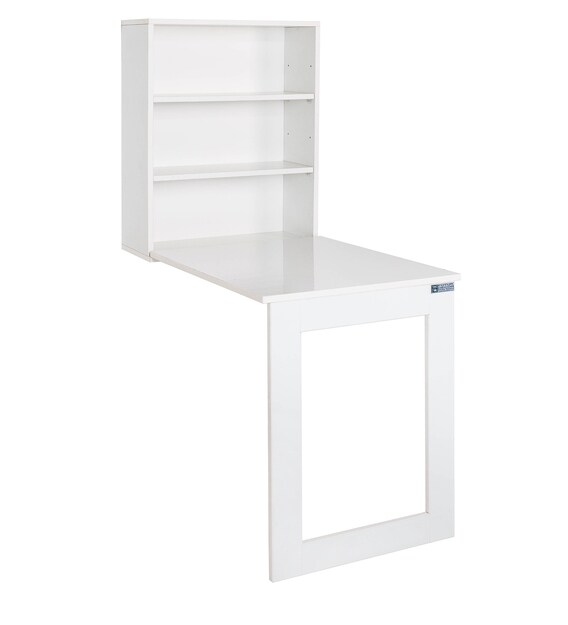 Buy Folding Wall Mounted Storage Cabinet Cum Dining Table In Wool White Colour By Futur Decor Online Modern Writing Tables Tables Furniture Pepperfry Product