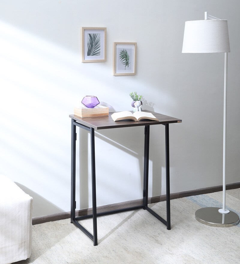 Buy Indiana Folding Study Table in Coach Wood Colour by Woodware Online Foldable Study Tables