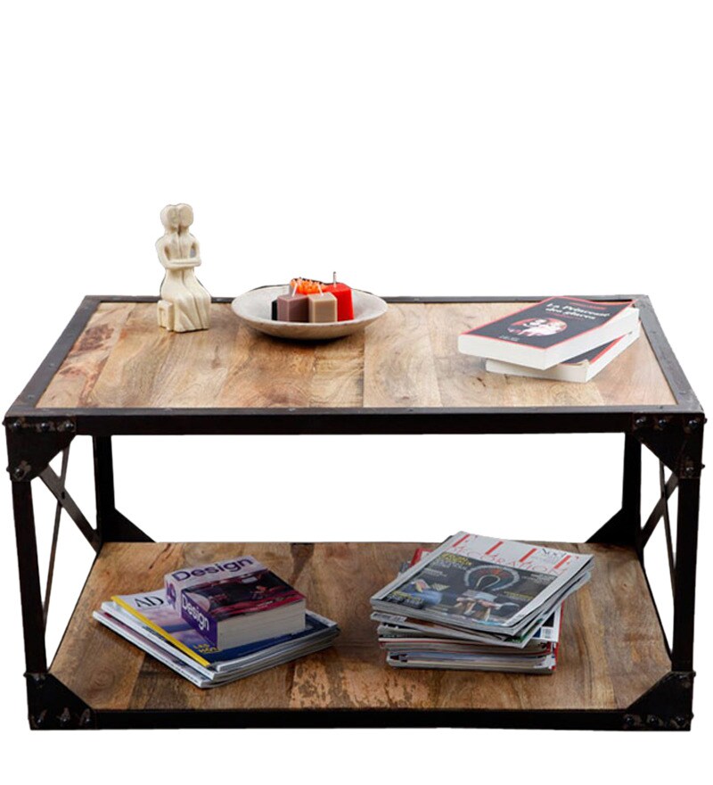 Buy Industrial Looking Coffee Table By Wood Dekor Online Eclectic   Industrial Looking Coffee Table By Wood Dekor Industrial Looking Coffee Table By Wood Dekor Eeneok 