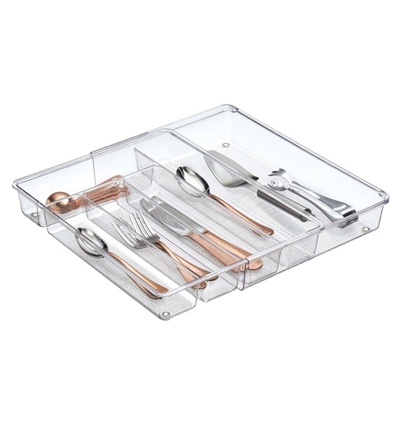 Buy Interdesign Linus Expandable Kitchen Drawer Organizer Clear