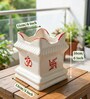 Ivory Ceramic Tulsi Planter