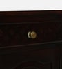 Inaaya Sheesham Wood Bedside Table In Scratch Resistant Dark Mahogany Finish With Drawers