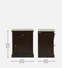 Inaaya Sheesham Wood Bedside Table In Scratch Resistant Dark Mahogany Finish With Drawers