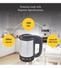 INALSA Cute 0.5-Litre Electric Travel Kettle With 2 Cups (Silver)