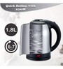 INALSA Electric Kettle Upright 1.8-Litre 1350-Watt Stainless-Steel Finish (Black & Silver)
