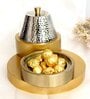 Inara  500ml Stainless Silver & Gold Butter Dish