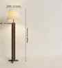 Inca Wooden Floor Lamp with Jute Shade & Brown Base