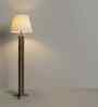 Inca Wooden Floor Lamp with Jute Shade & Brown Base