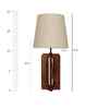 Inca Wooden Table Lamp with Jute Shade & Brown Base