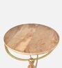 Indi Solid Wood End Table in Multicolour Colour
