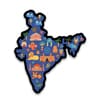 3.5 Inch India Map Fridge Magnet