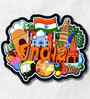 India Theme MDF Wooden Fridge Magnet