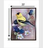 Yellow Mall Bird Floral Canvas Framed Wall Painting