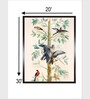 Yellow Mall Bird Floral Canvas Framed Wall Painting
