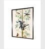 Yellow Mall Bird Floral Canvas Framed Wall Painting