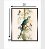 Yellow Mall Bird Floral Canvas Framed Wall Painting