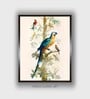 Yellow Mall Bird Floral Canvas Framed Wall Painting