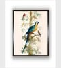 Yellow Mall Bird Floral Canvas Framed Wall Painting