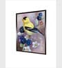 Yellow Mall Bird Floral Canvas Framed Wall Painting
