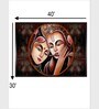 Pink Radha Krishna Canvas Framed Wall Painting