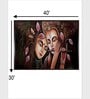 Pink Radha Krishna Canvas Framed Wall Painting