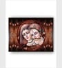 Pink Radha Krishna Canvas Framed Wall Painting