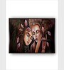 Pink Radha Krishna Canvas Framed Wall Painting