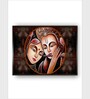 Pink Radha Krishna Canvas Framed Wall Painting