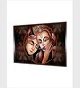 Pink Radha Krishna Canvas Framed Wall Painting