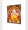 Indian Hindu Goddess Lakshmi Canvas Framed Wall Painting
