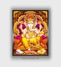 Indian Hindu Goddess Lakshmi Canvas Framed Wall Painting